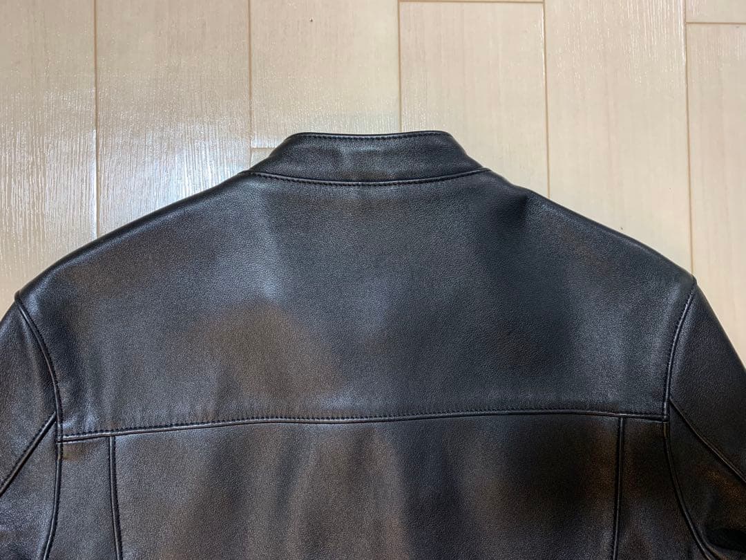 666 LEATHER WEAR シングルライダース レザージャケット 34 黒