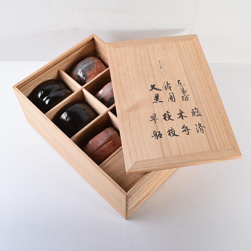 茶道具　平安彰楽造　倣利休七種茶碗　共箱　M　7112C