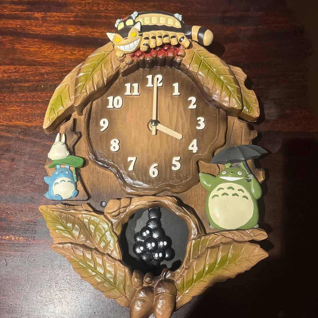 定価55,000円 トトロと猫バスのデザイン壁掛け時計 ジブリ ジャンク品