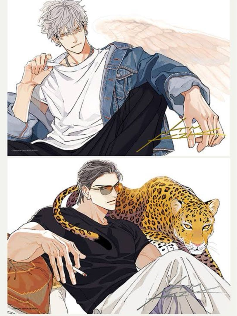 ナツメカズキ ヒズ・リトル・アンバー 複製サイン入りA4アクリルボード 2枚