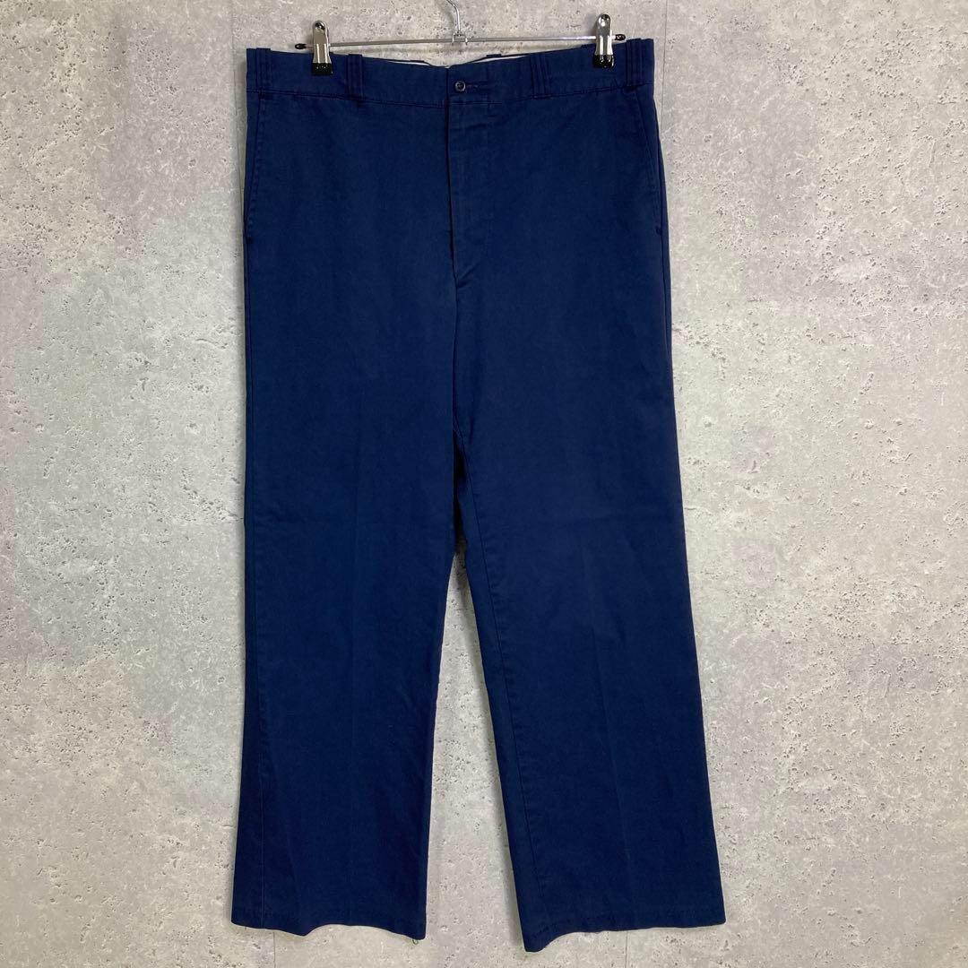 ３枚SEARS PERMA PREST 80sネイビーチノパンワークW36L32