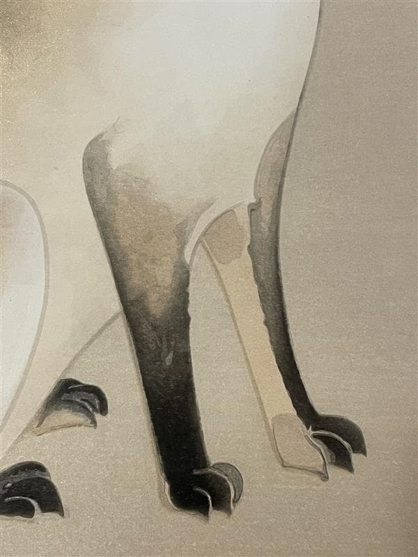 「真作」奥村土牛「シャム猫」木版画　131/200　サイン有り