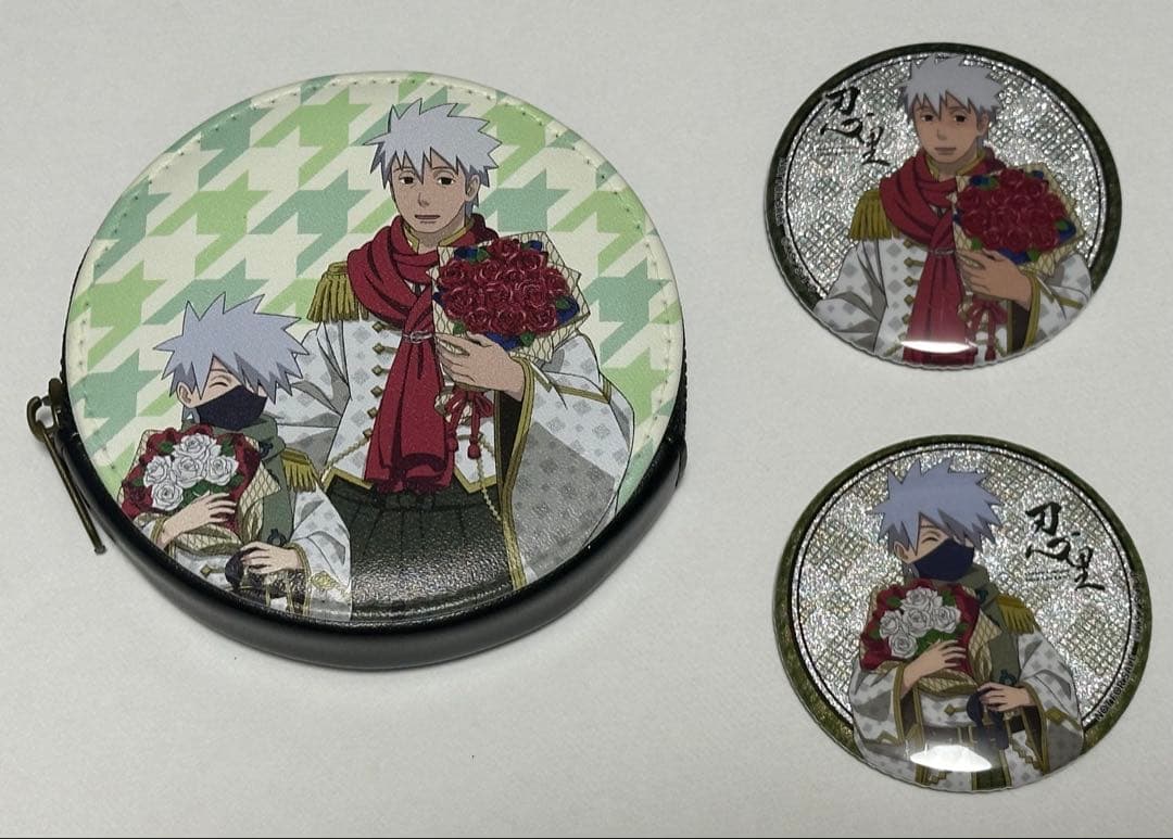 NARUTO ニジゲンノモリ　忍里　缶バッジ　はたけサクモ カカシ セット