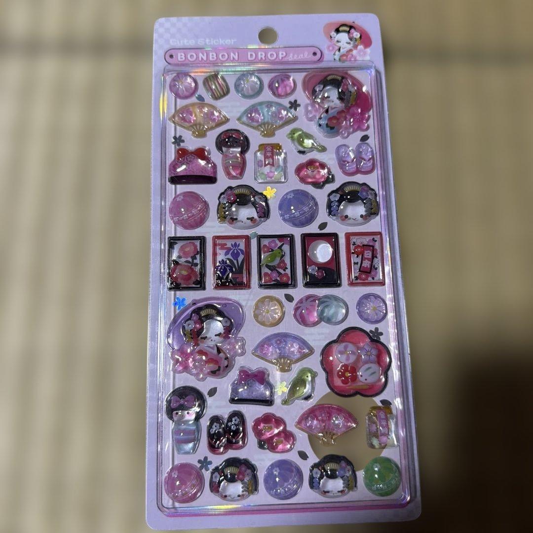 ボンボンドロップシール 和柄 9点セット