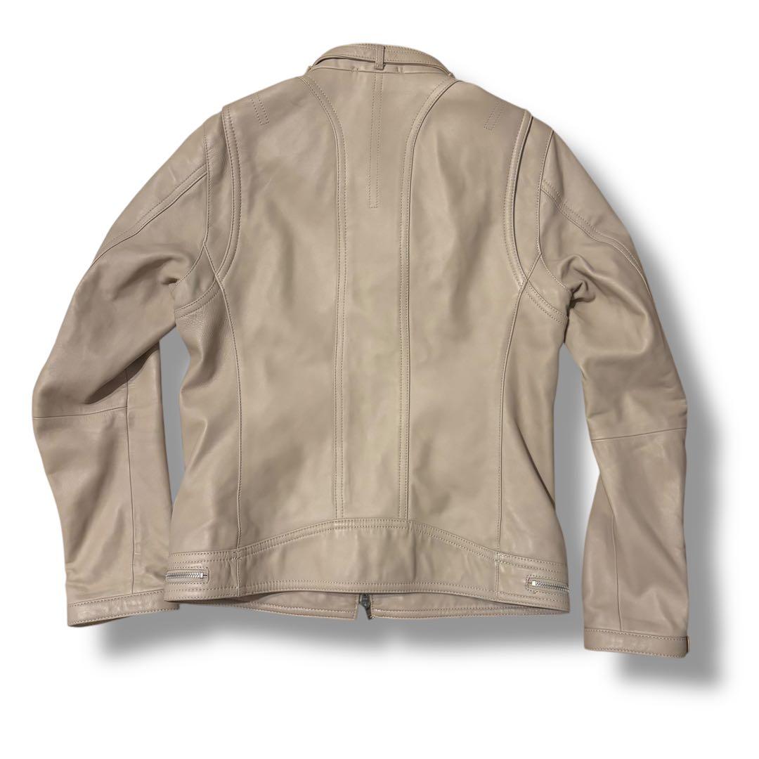 LOVELESS シングルライダース 羊革 ジャケット M アイボリー ベージュ