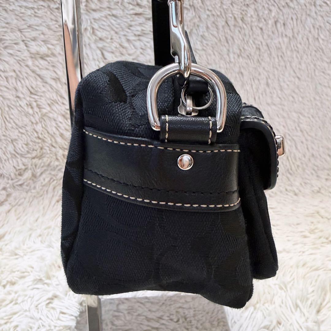 美品✨ COACH コーチ シグネチャー ターンロック アクセサリーポーチ