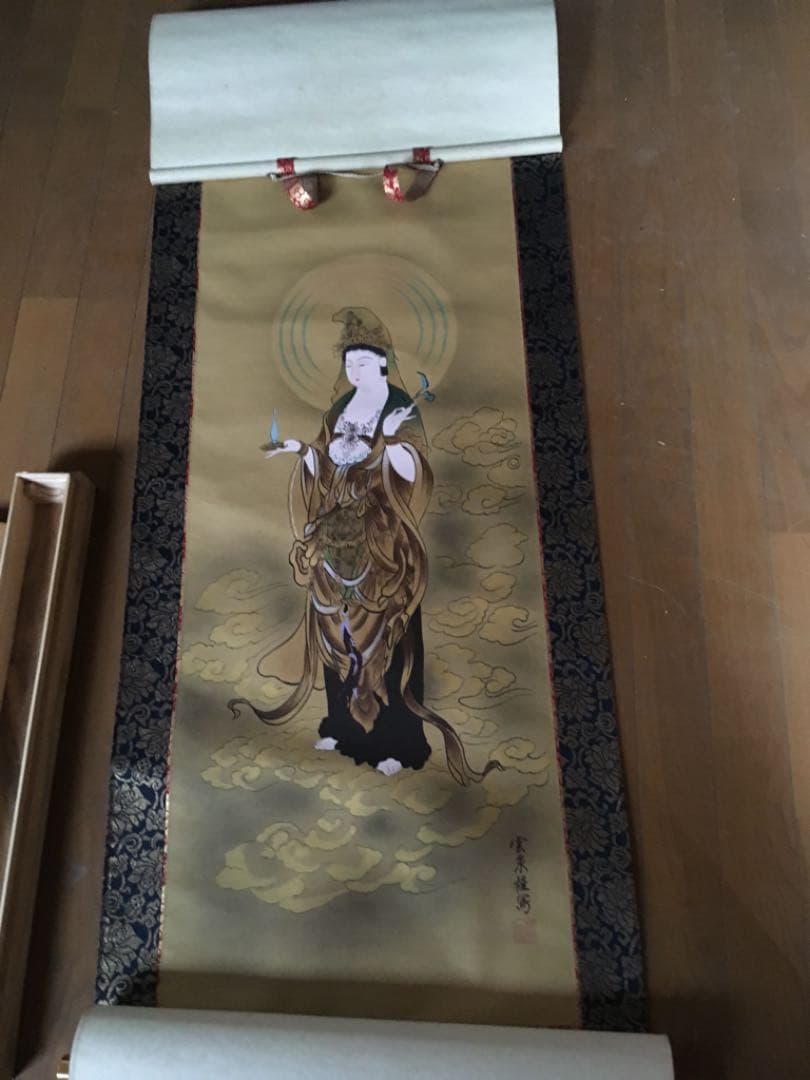 掛け軸☆岩上観音☆送料無料☆