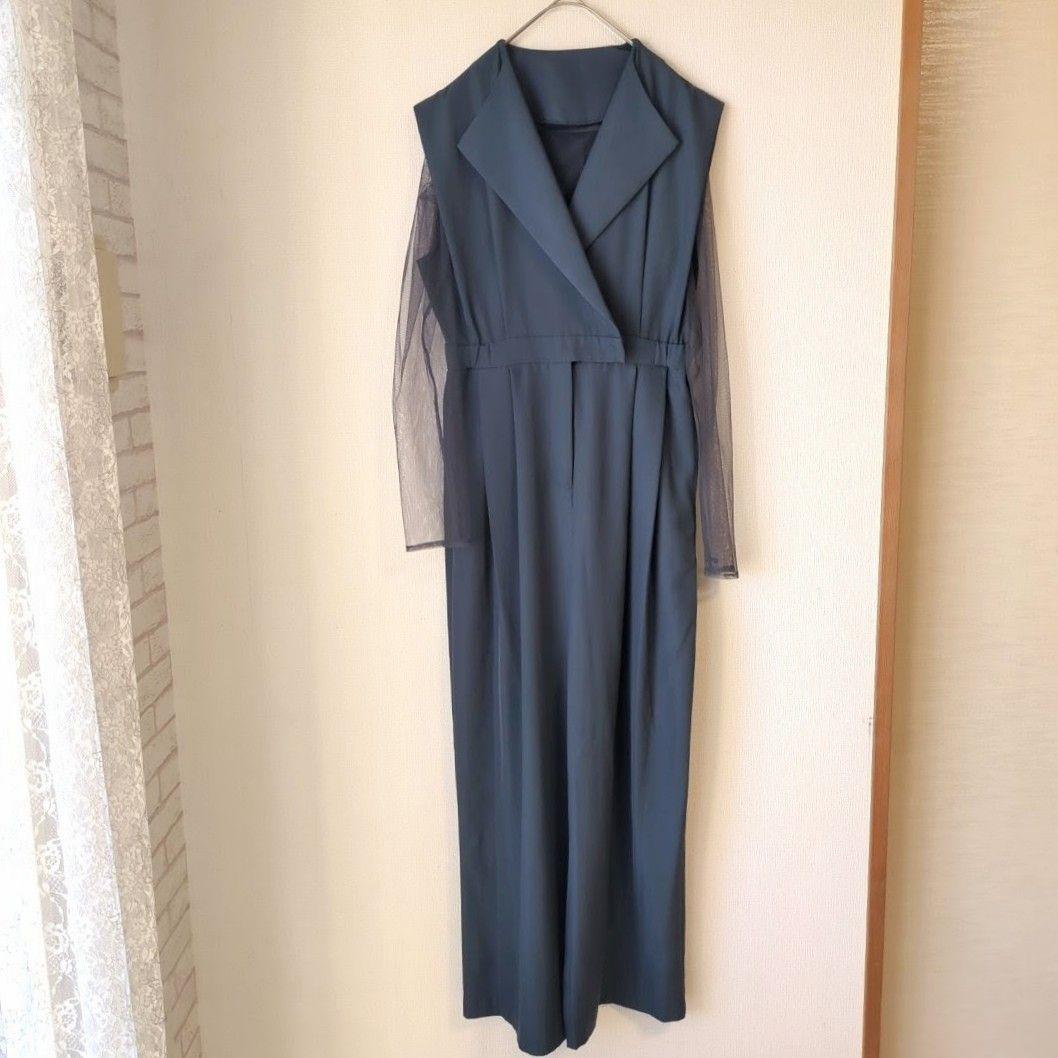 niana ニアナ スタンドアウトカラーオールインパンツ M 結婚式 お呼ばれ