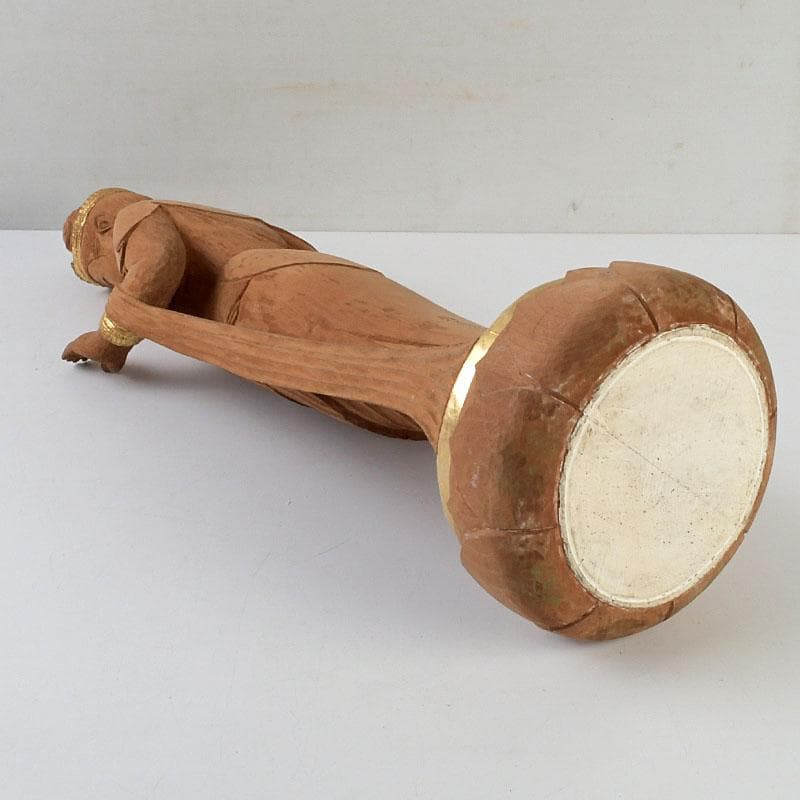 仏教美術　芳正作　木彫塗金　観音立像　仏像　置物　V　9405