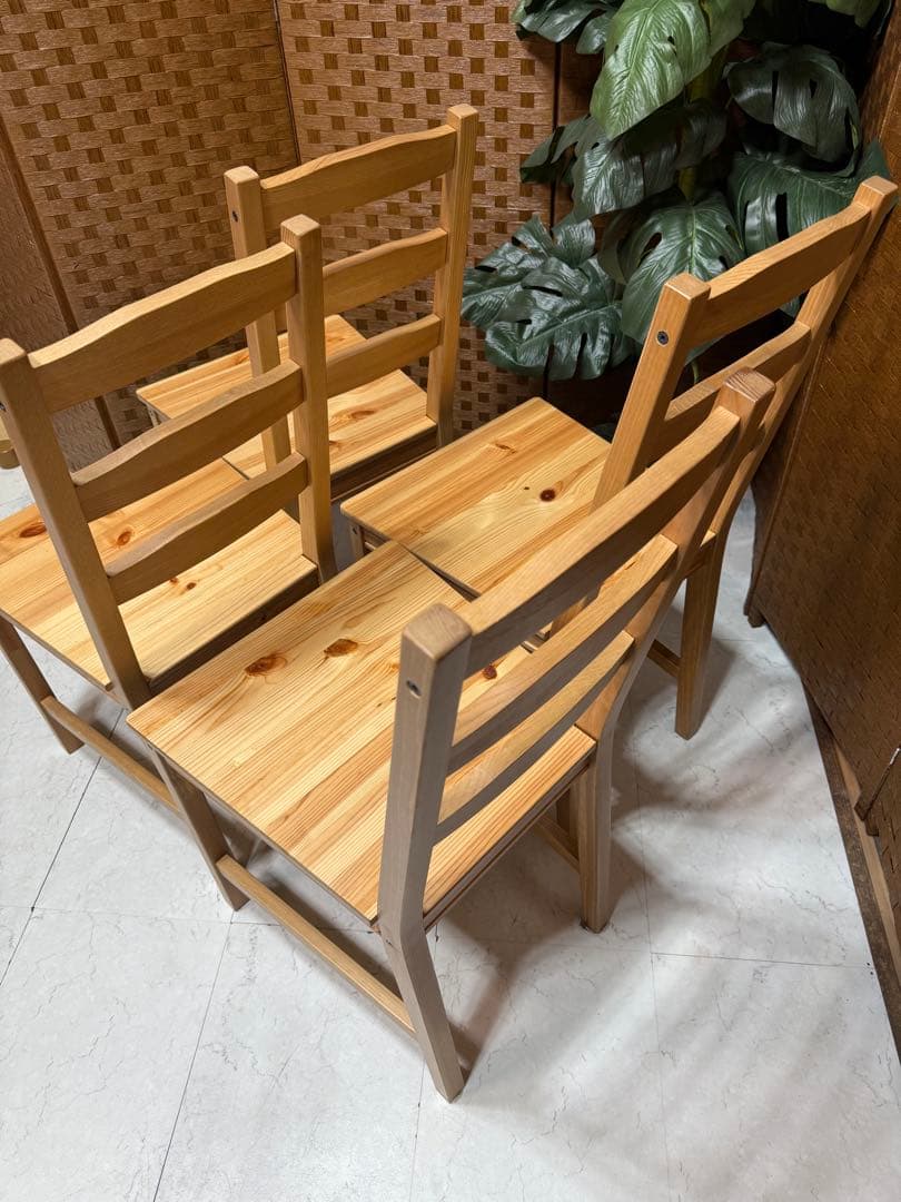 #7 定価¥39,600-IKEA ヨックモックテーブル＆チェア4脚セット