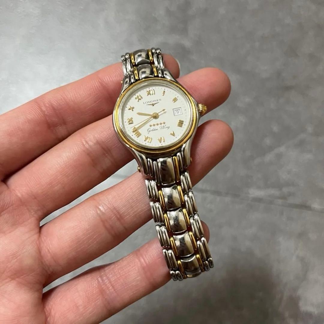 LONGINES ロンジン ゴールデンウィング デイト ホワイト文字盤　希少