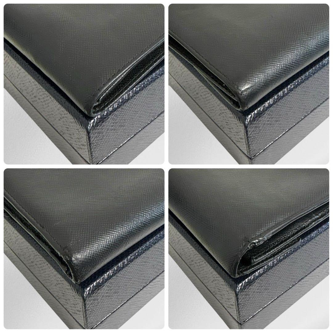 美品‼️ PRADA プラダ 三つ折り財布 サフィアーノ ブラック 黒