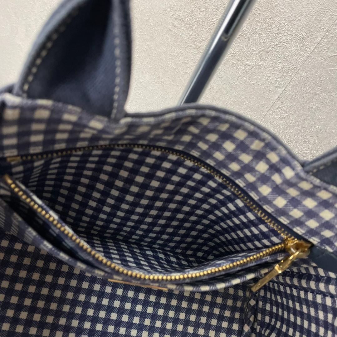 PRADA カナパ プラダ 2way ショルダー ギンガムチェック 1BG439