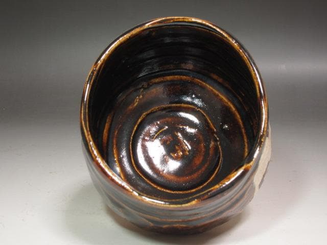 【セール】★　加藤重高（唐九郎息子）織部茶碗　小ぶりでかわいらしい一品★x238
