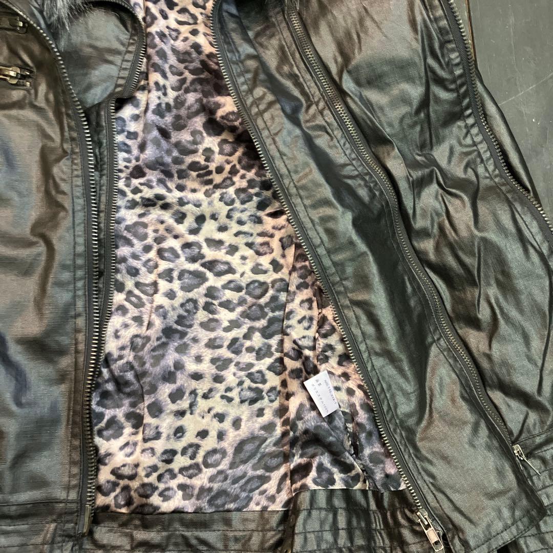 d*7様 VICE FAIRY ファー付きフェイクレイヤードライダースジャケット