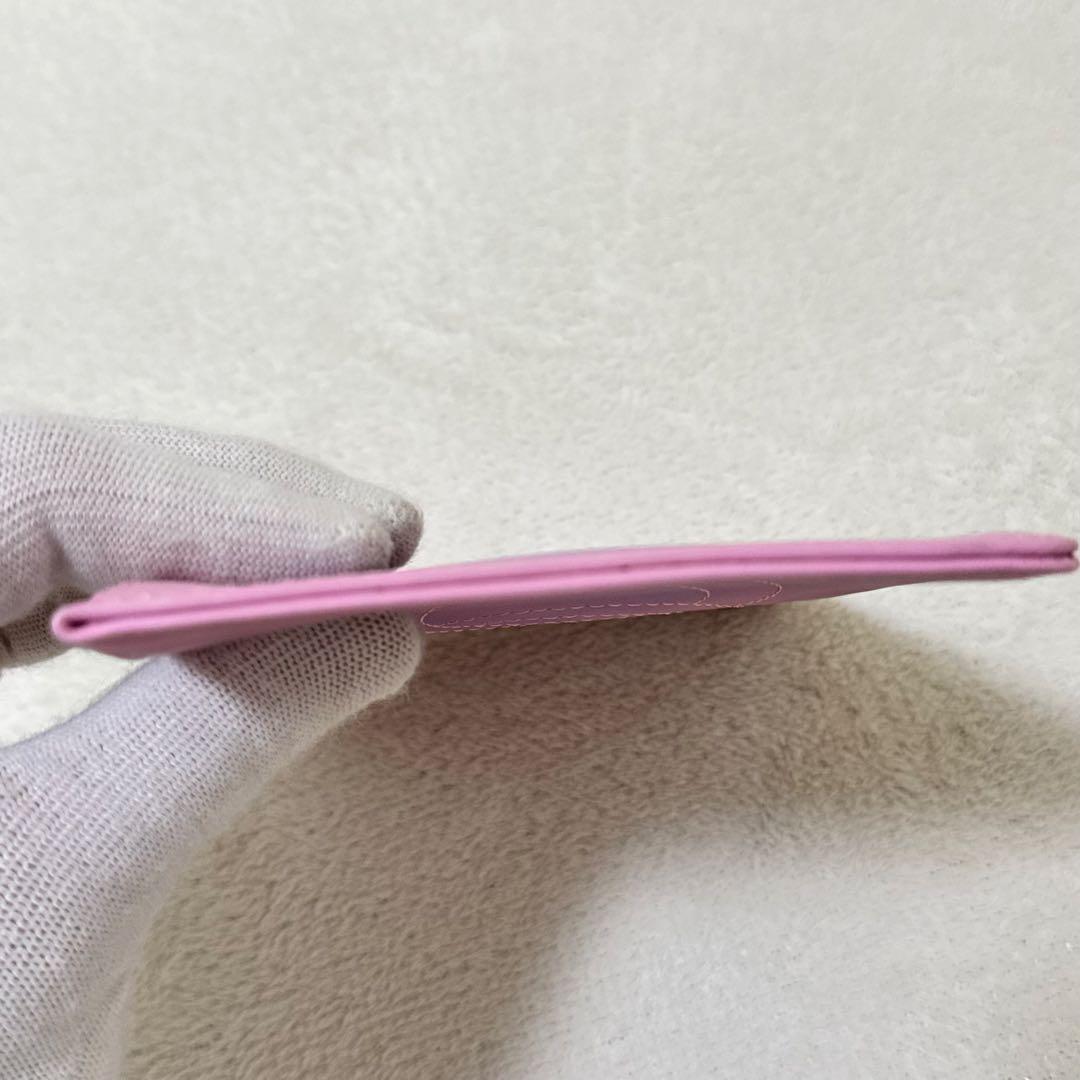 美品✨CHANEL ケース　ココマーク　レザー　ピンク　パープル