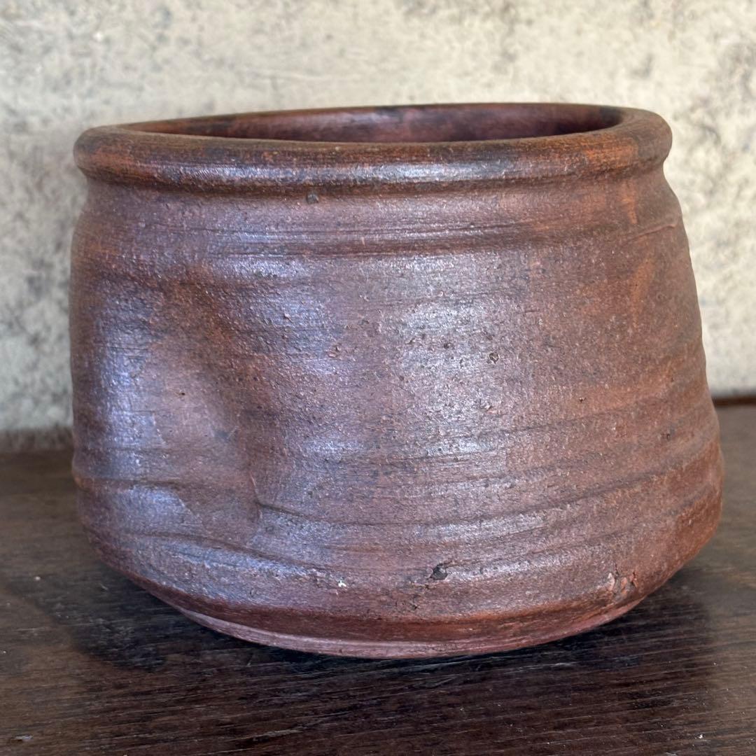 備前焼の建水（置水） 共箱