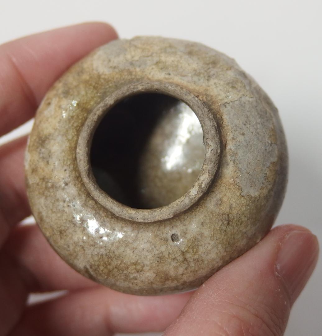 古瀬戸灰釉小壺/鎌倉～室町/ミニサイズ/古民芸