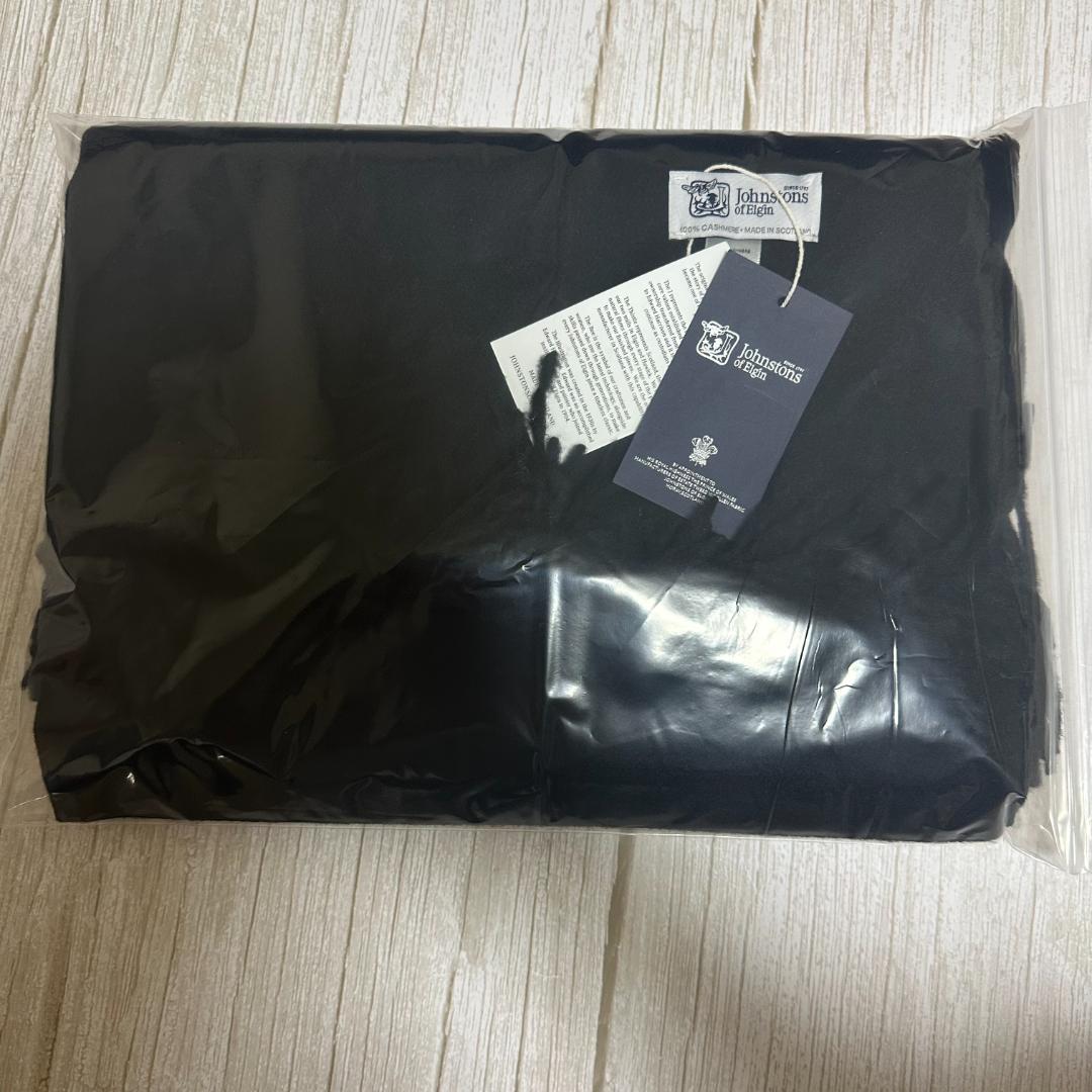 ト*コ様 JOHNSTONS ジョンストンズ　大判 マフラー ブラック