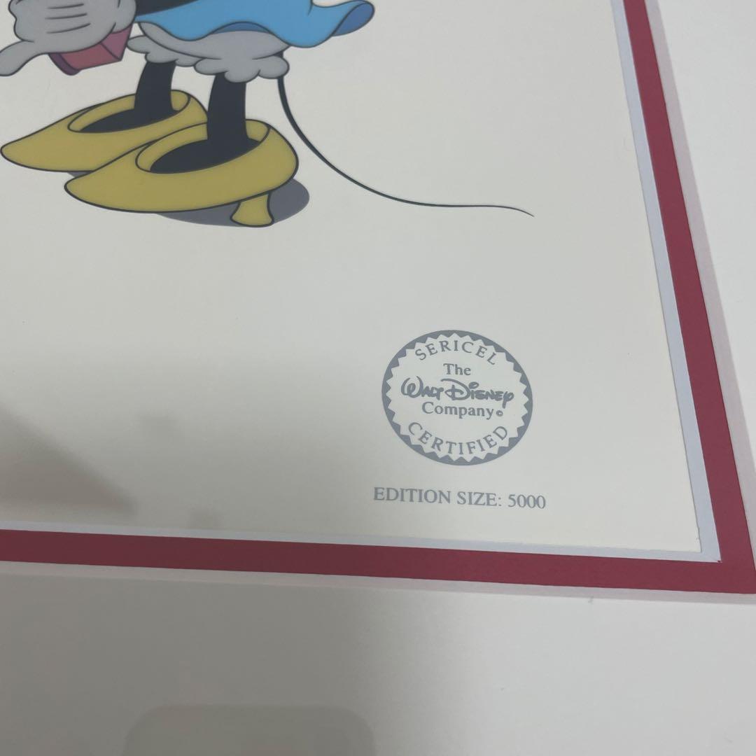 ディズニー セル画 ミッキー ミニー Puppy Love 額装 証明書付