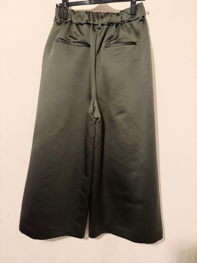 Heveへイヴサテンフレアガウチョパンツolive38