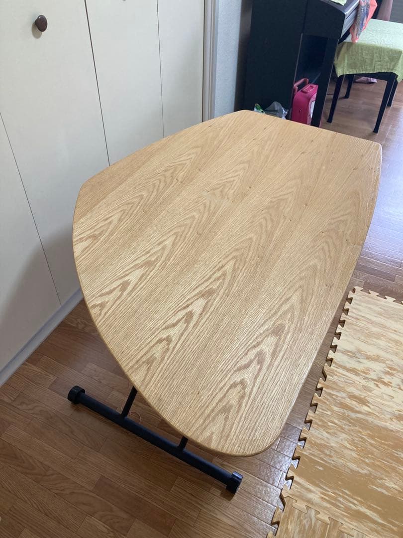 【変形テーブル 】【直接取引なら半額で譲渡❗️】オーク 木 ガス圧 高さ 調節