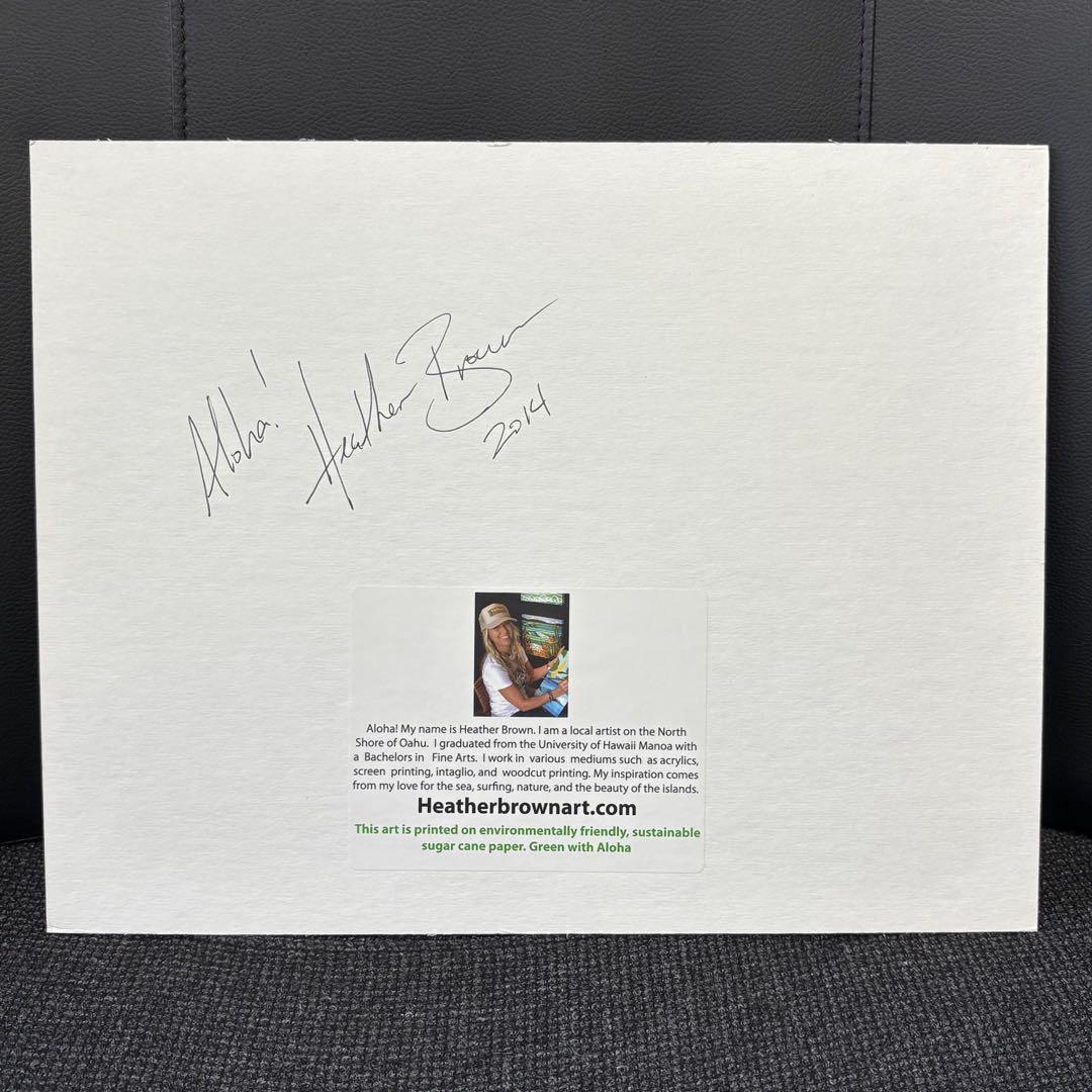 ヘザーブラウン　絵画　サイン入り　桜