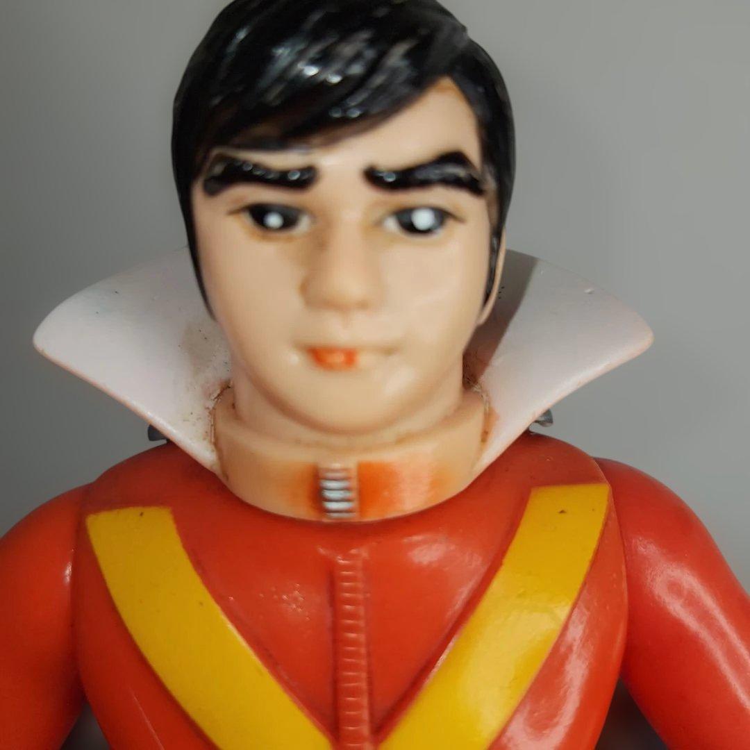 アカレンジャー　面取れ　ソフビ　面　武器　マントなし　レア　約22センチ