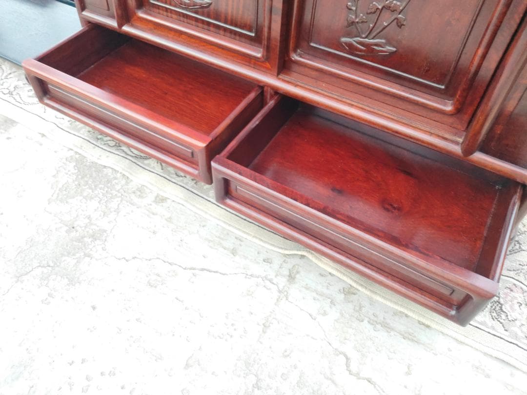 Japanese Modern Furniture☆茶箪笥☆飾り棚☆透かし彫り