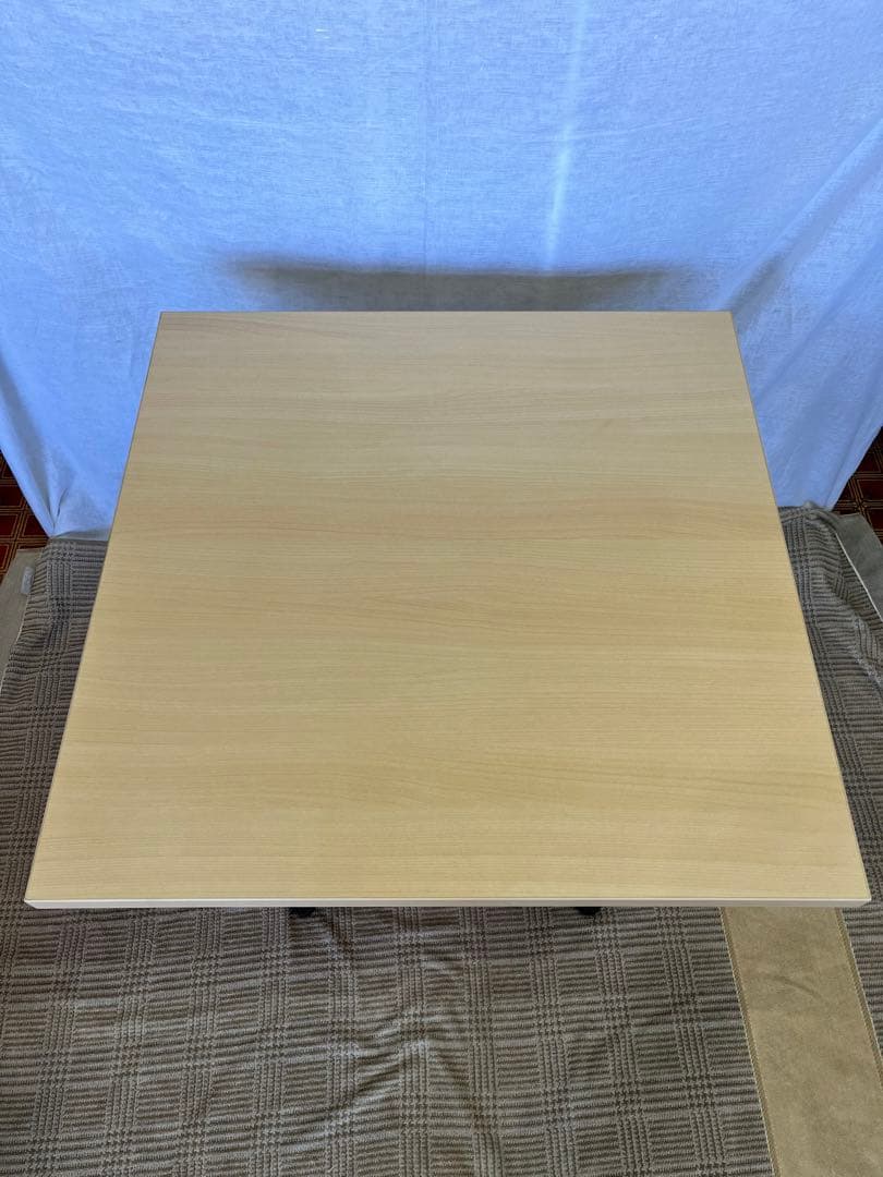 【中古品】①木製天板 鉄脚 カフェテーブル センターテーブル アイアン