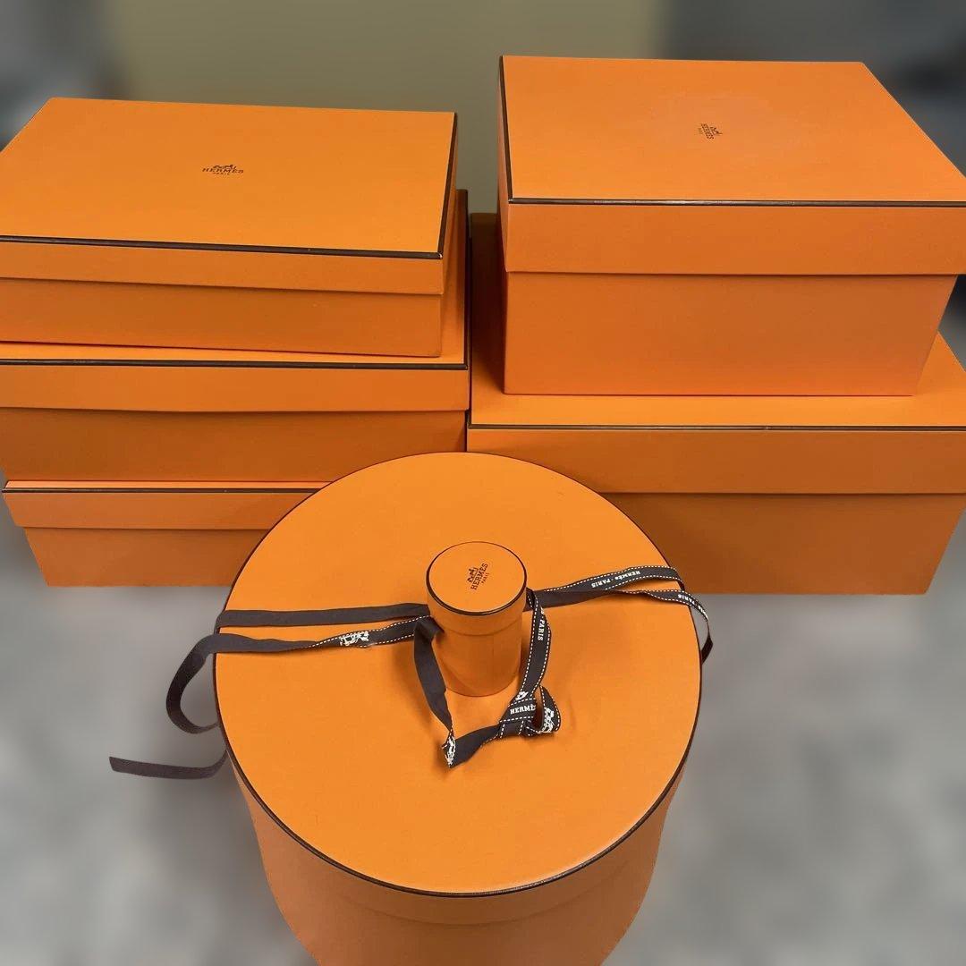 HERMES エルメス 空箱 7点セット ギフトボックス オレンジ 小物 格安