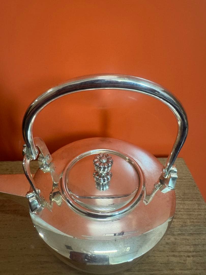 2043 銀製　急須 ティーポット 茶道具 茶器　美品