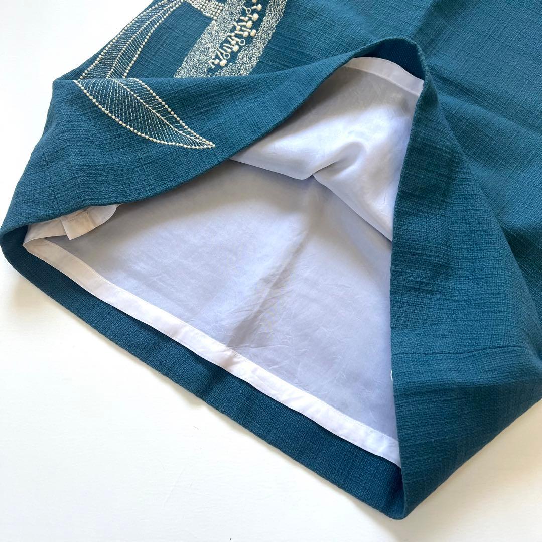 mina perhonen ミナペルホネン　moon flower スカート　青