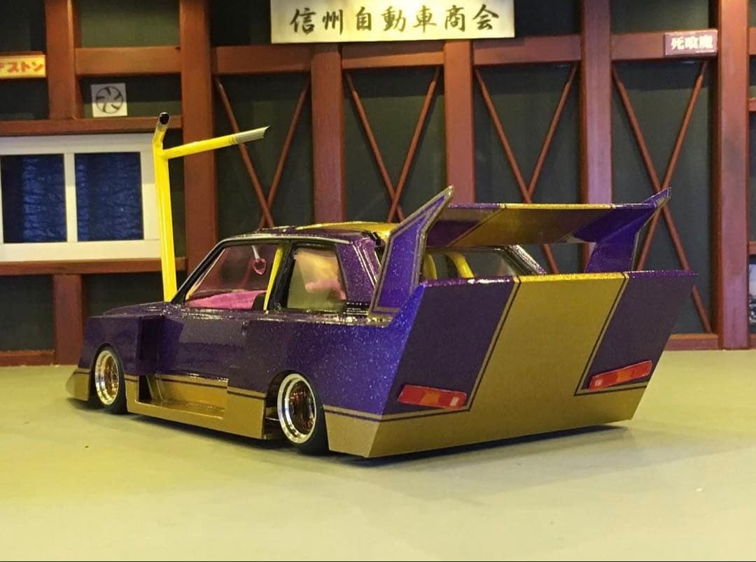 1/20 アルト 完成品 街道レーサー チバラギ シルエット 旧車 竹ヤリ 族車