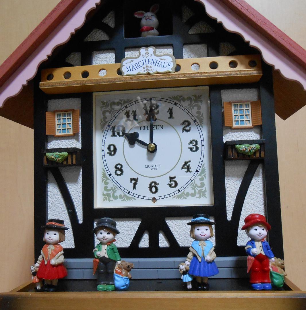 CITIZEN からくり時計 メルヘンハウス 振り子時計 4MJ747-3