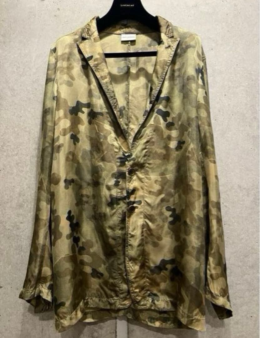 u*i様 DRIES VAN NOTEN 迷彩柄 長袖シャツサイズ46 カモフラ