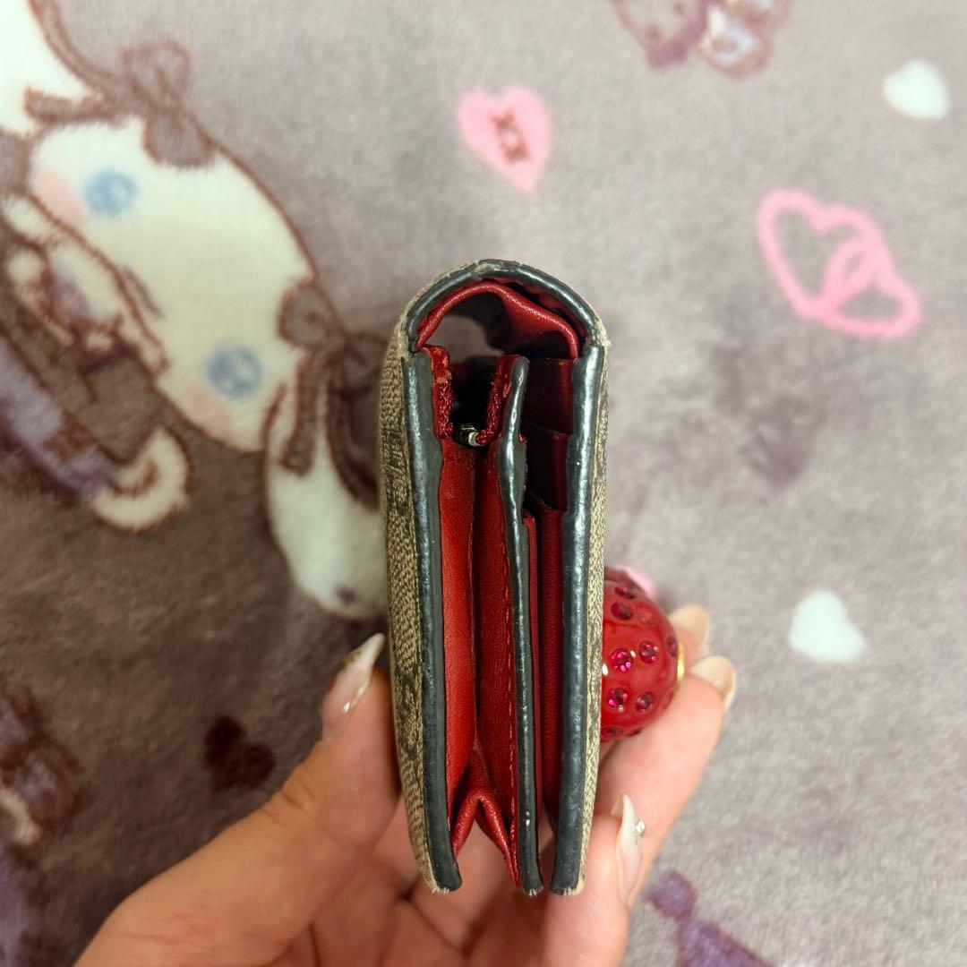 GUCCI チェリー装飾 二つ折り財布 グッチ