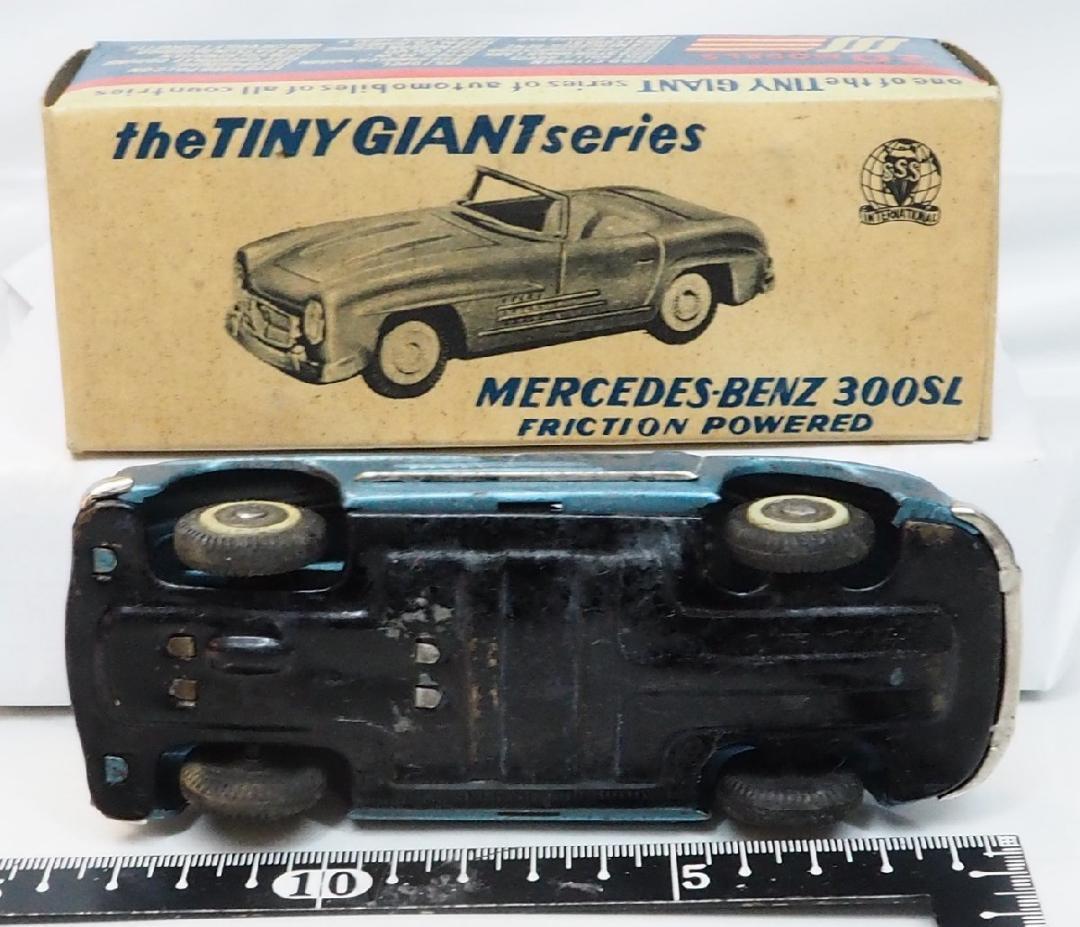 TANY GIANTメルセデスベンツ300SL青Aブリキtin箱付toy car