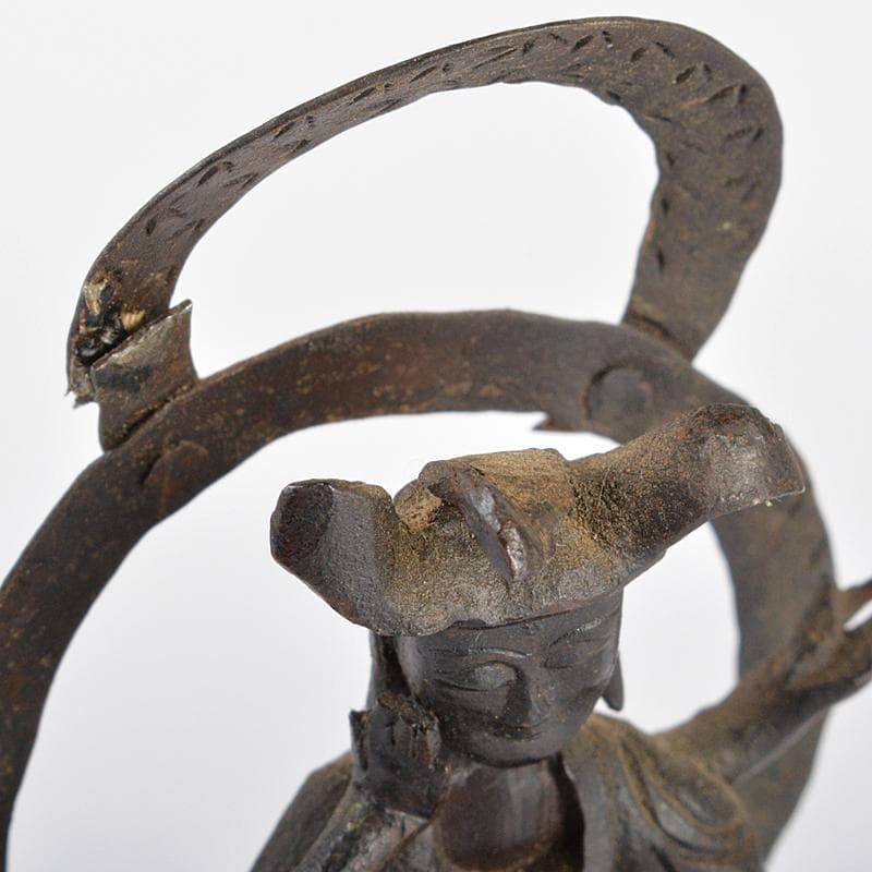 仏教美術　古銅　如意輪観音　仏像　置物　F　R5317