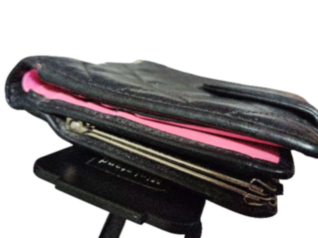 シャネル CHANEL 二つ折り財布 カンボンライン ココマーク がま口　牛革