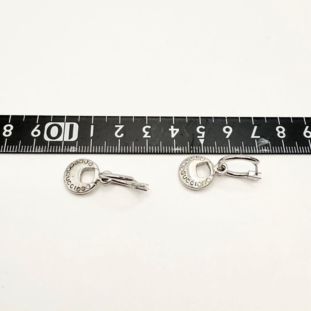 GUCCI グッチ　ピアス　サークル　ライトストーン　シルバー　GP 両耳