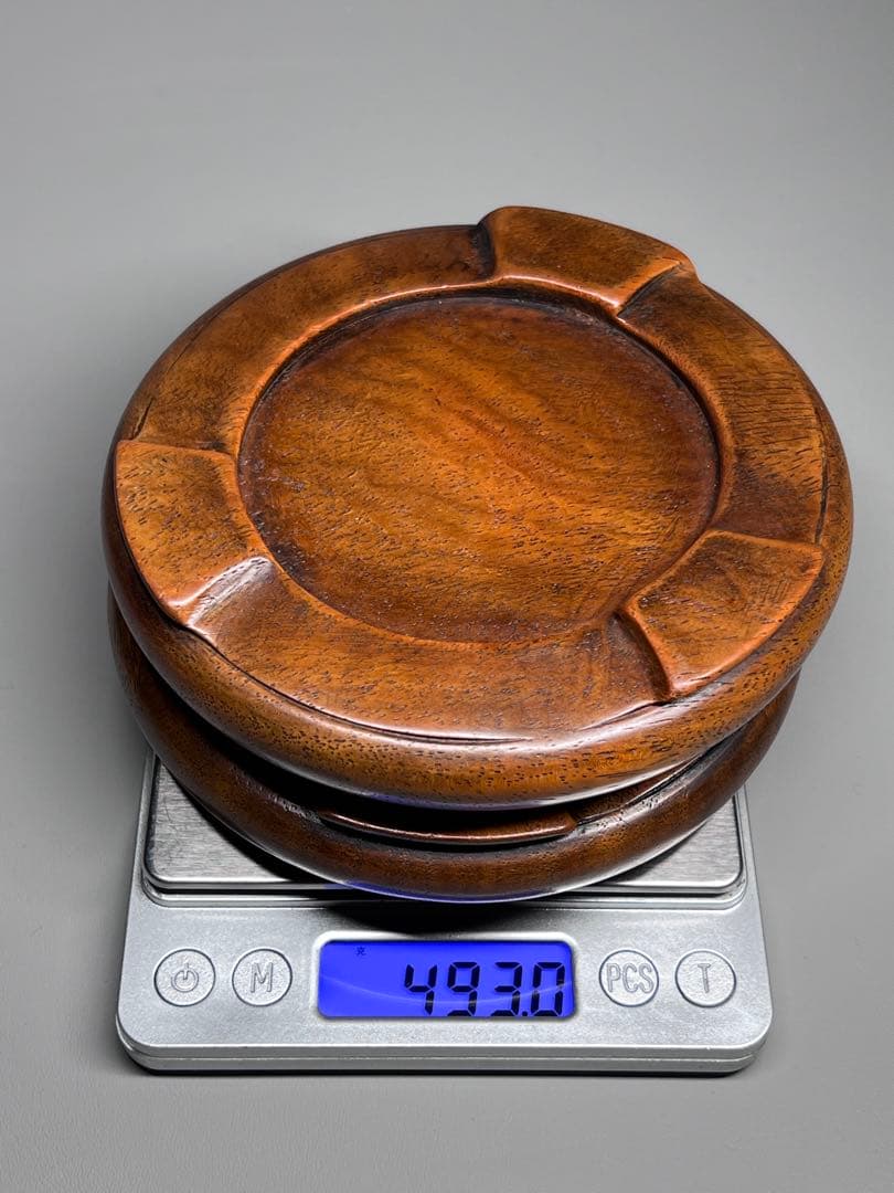 唐木花台一対　天然木　炉座　香炉台　花台　飾り台　盆栽台　黄花梨　古美術　木座