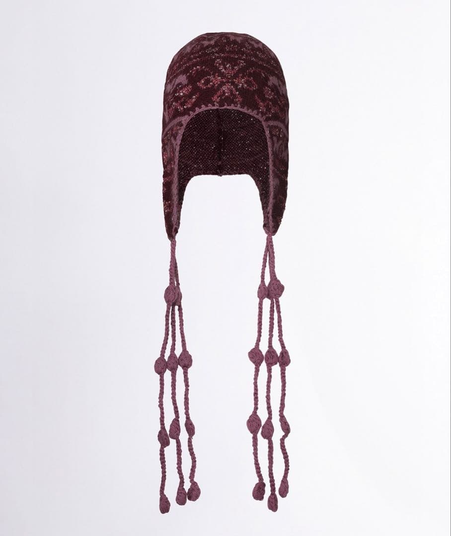 完売 SCULPTOR Sequin Nordic Earflap Beanie