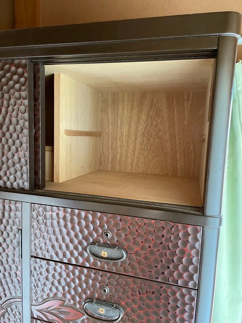 鎌倉彫り　佐藤恵仙作品　桐タンス　着物保管