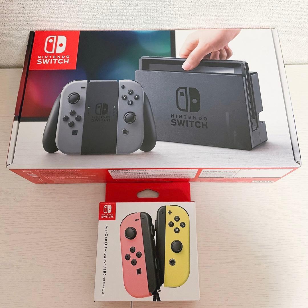 Nintendo Switch本体Joy-Conパステルピンク　パステルイエロー