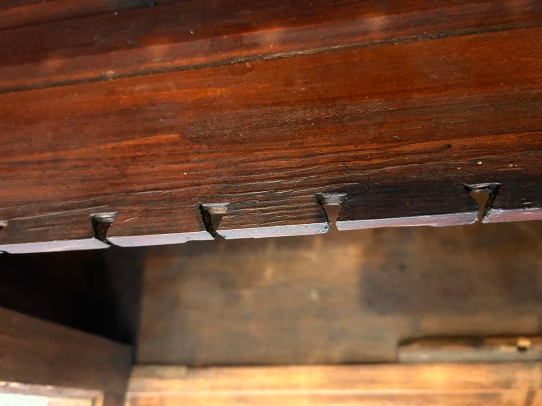 希少デンマークアンティーク家具飾り棚キャビネット薄型ご購入前コメント必須