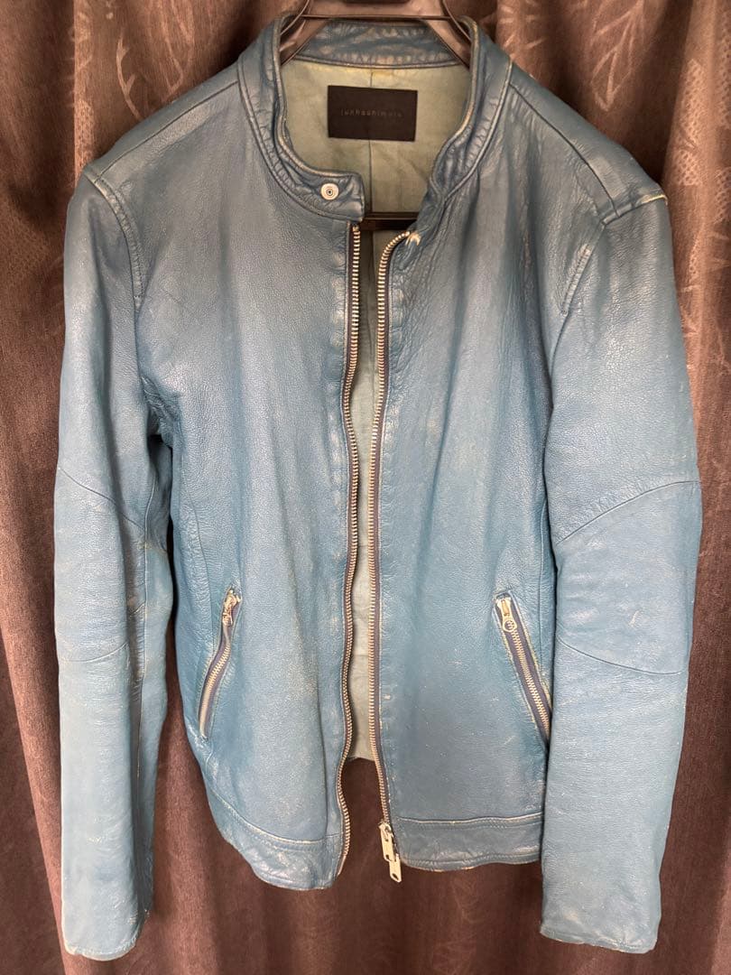 JUN HASHIMOTOターコイズシングルレザージャケット桜井さん