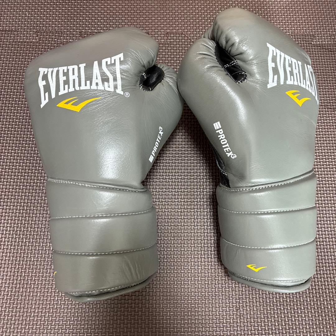 Everlast Protex3 ボクシンググローブ グレー 8オンス