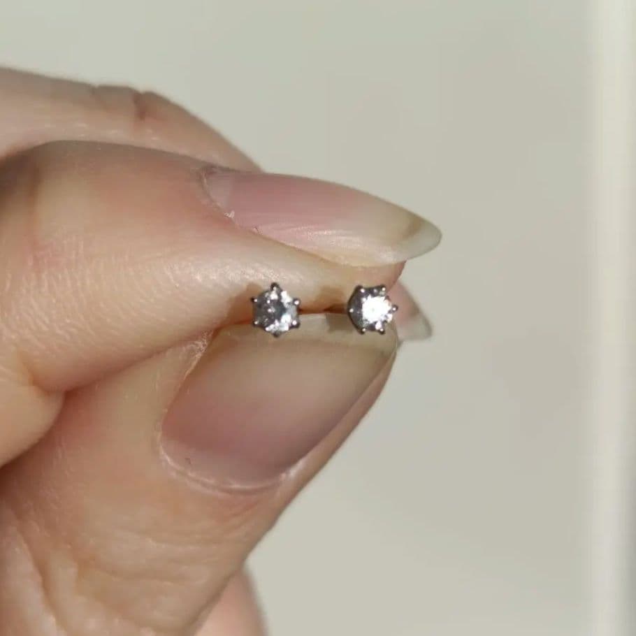 ジュエリーツツミ プラチナ ダイヤモンド ピアス pt900 計0.1ct