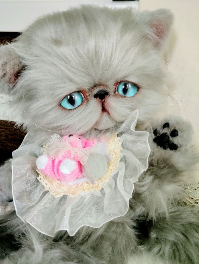しろくまちゃん❤オーダー❤大きなポッケにゃん❤抱っこサイズ❤アートドール猫ちゃん